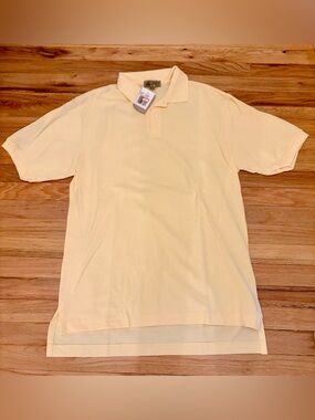 Vintage NWT Casual Classics Yellow Polo Shirt USA Made L